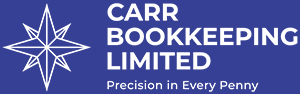 Carr Bookkeeping Limited logo featuring a compass star design and the tagline Precision in Every Penny for reliable bookkeeping services with attention to detail and accuracy in financial matters 2 services 2 solutions