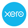 Xero logo on a blue background representing easy accounting solutions for businesses with tools that help manage finances efficiently in 15 different ways